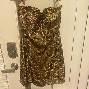 Bebe golden dress..